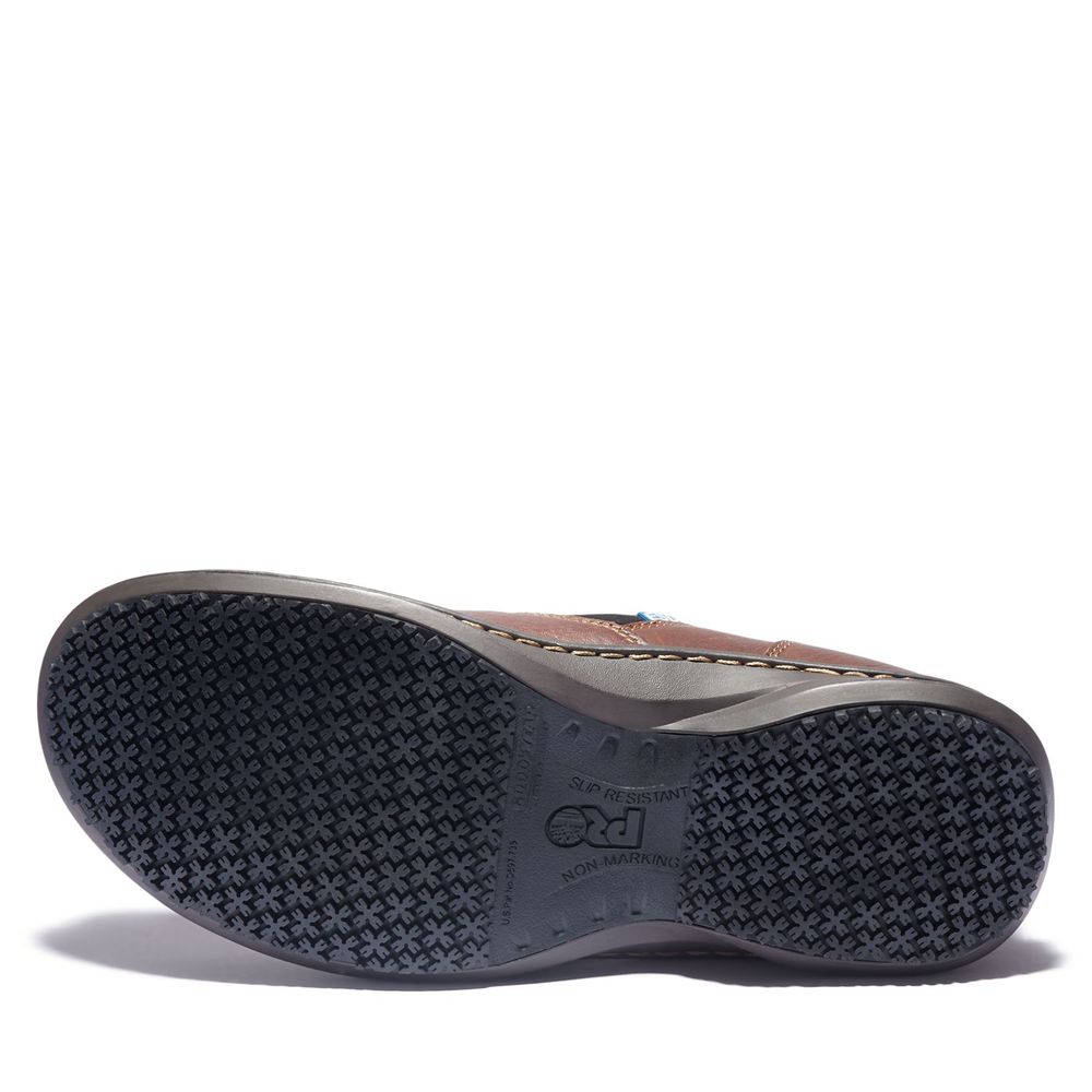 Timberland Womens Work Shoes PRO® Gladstone ESD Steel Toe Slip-On - Brown - India KY4623198